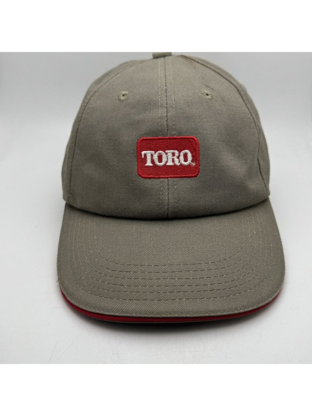 Toro Legend Adjustable Baseball Cap Khaki Red Logo Hat Men's One Size
